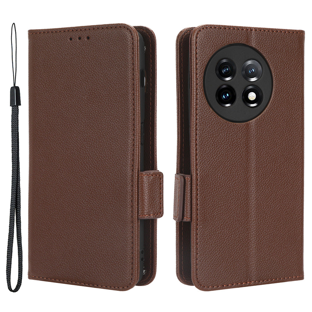 For OnePlus Ace 2 5G / 11R 5G Phone Case Folding Stand Litchi Texture Leather Wallet Phone Cover