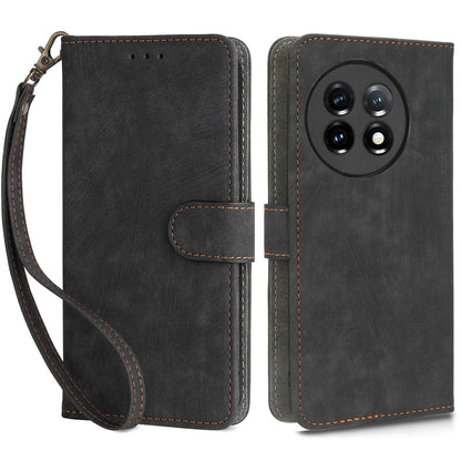 For OnePlus Ace 2 5G / 11R 5G Wallet Case RFID Blocking Leather Stand Phone Cover with Strap