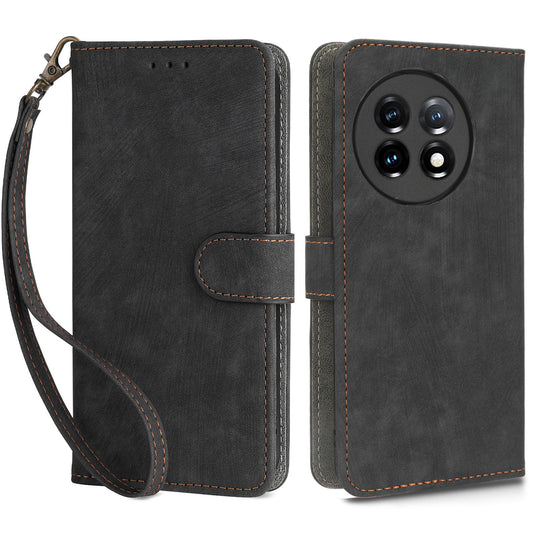 For OnePlus Ace 2 5G / 11R 5G Wallet Case RFID Blocking Leather Stand Phone Cover with Strap