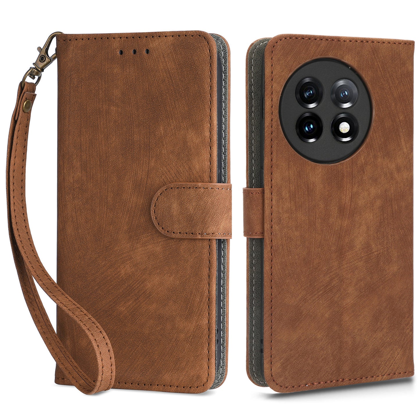 For OnePlus Ace 2 5G / 11R 5G Wallet Case RFID Blocking Leather Stand Phone Cover with Strap