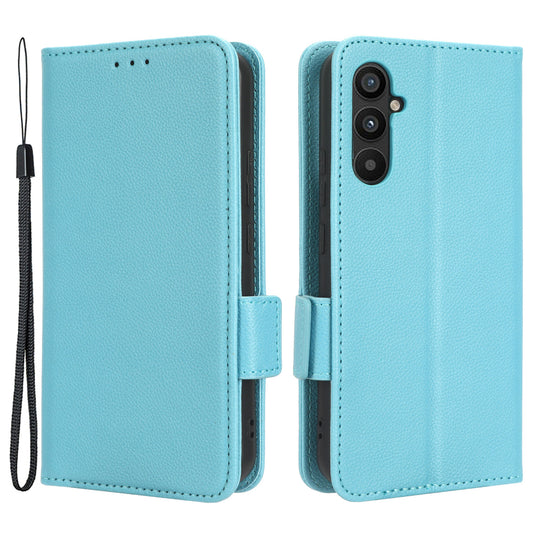 For Samsung Galaxy A24 4G PU Leather Phone Case Litchi Texture Wallet Stand Protective Phone Cover