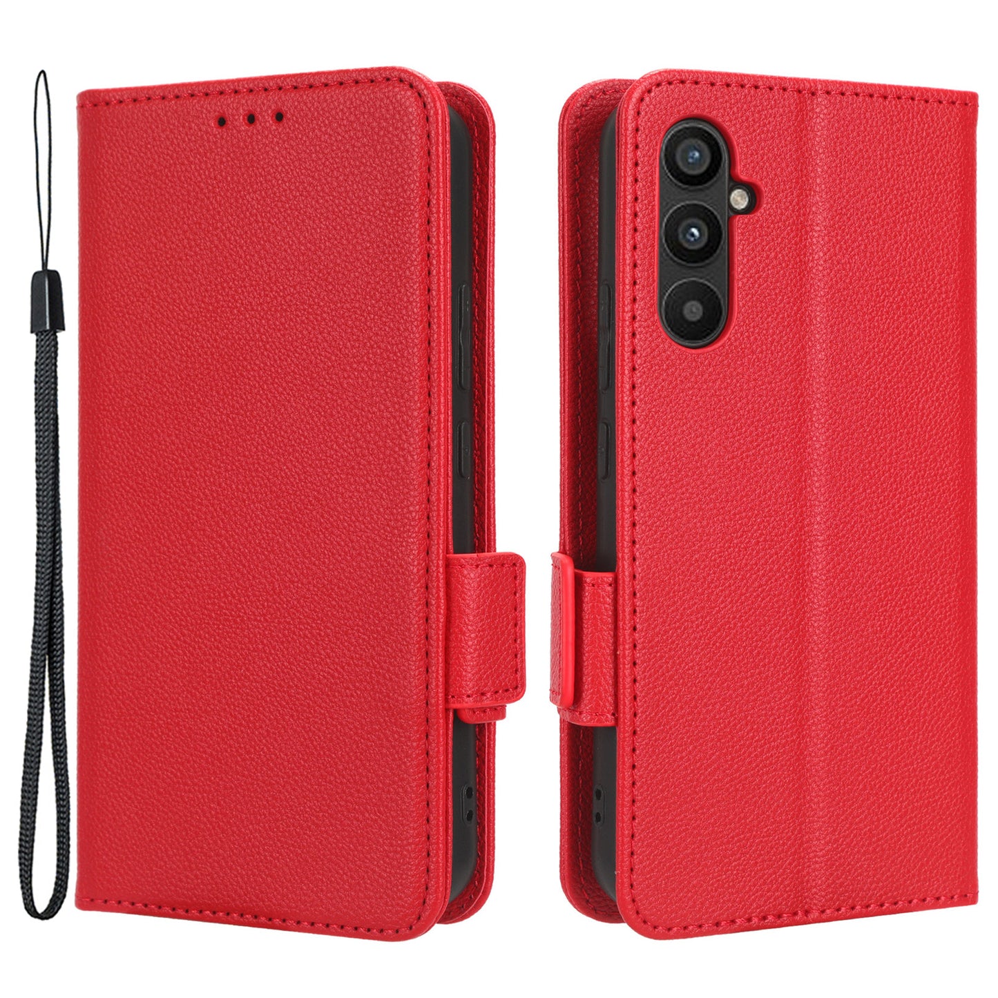 For Samsung Galaxy A24 4G PU Leather Phone Case Litchi Texture Wallet Stand Protective Phone Cover