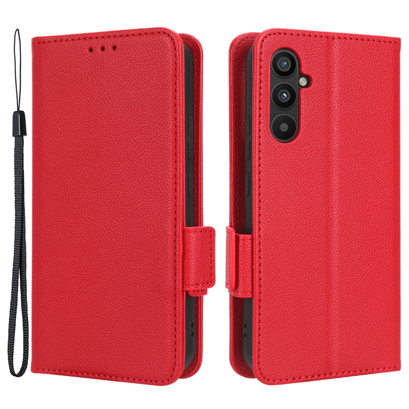 For Samsung Galaxy A24 4G PU Leather Phone Case Litchi Texture Wallet Stand Protective Phone Cover