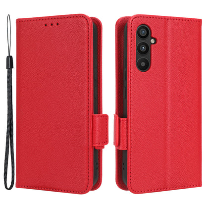 For Samsung Galaxy A24 4G PU Leather Phone Case Litchi Texture Wallet Stand Protective Phone Cover