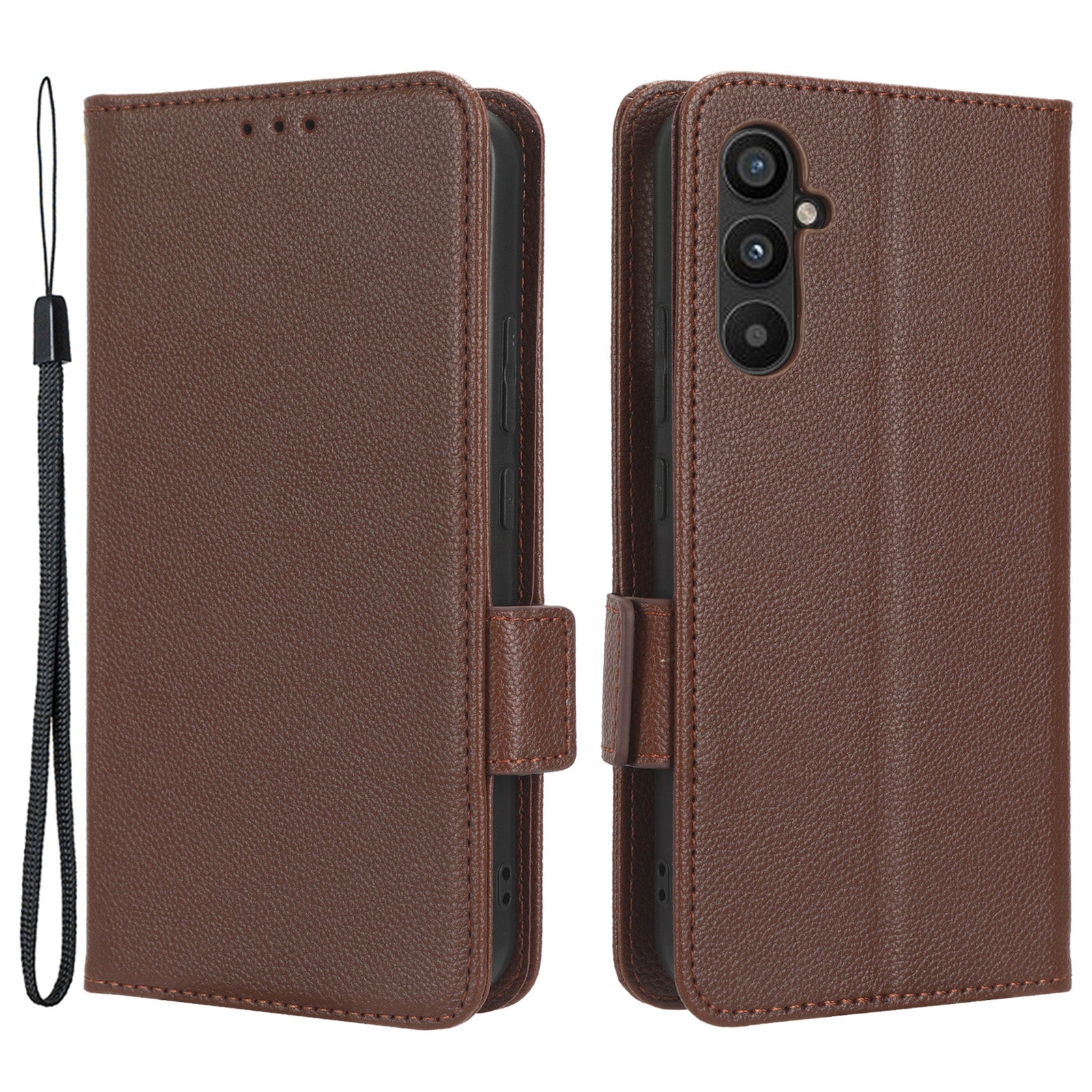 For Samsung Galaxy A24 4G PU Leather Phone Case Litchi Texture Wallet Stand Protective Phone Cover