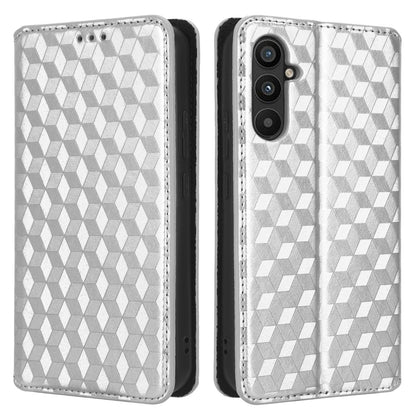 For Samsung Galaxy A24 4G Cell Phone Case Imprinted Rhombus Pattern Wallet Stand Leather Phone Cover