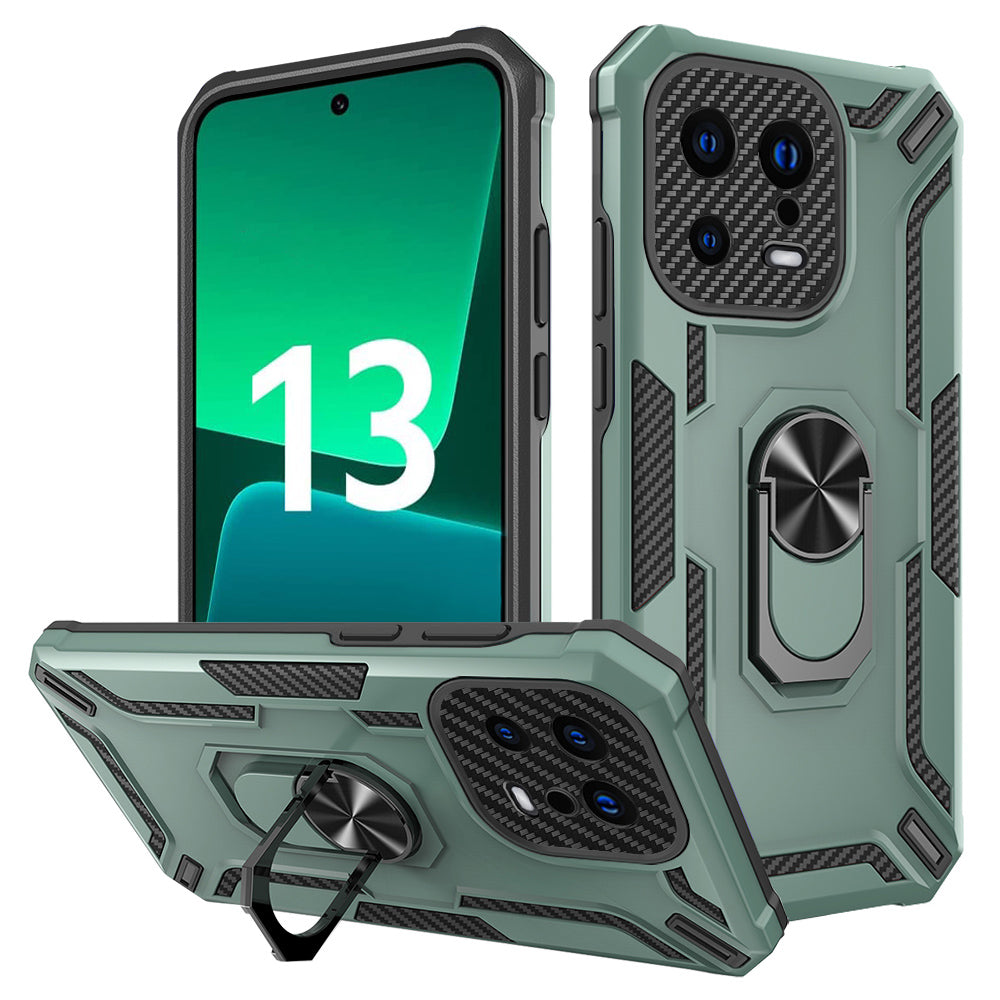 For Xiaomi 13 5G Ring Kickstand Phone Case PC + TPU Anti-drop Back Cover