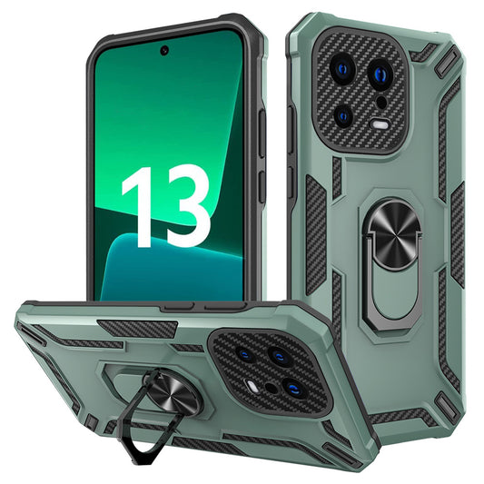 For Xiaomi 13 5G Ring Kickstand Phone Case PC + TPU Anti-drop Back Cover