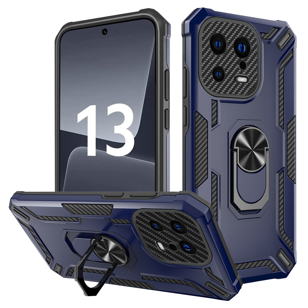 For Xiaomi 13 5G Ring Kickstand Phone Case PC + TPU Anti-drop Back Cover