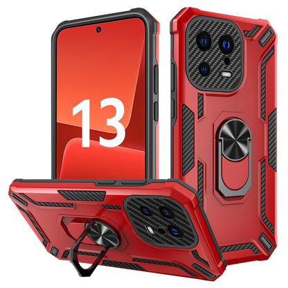 For Xiaomi 13 5G Ring Kickstand Phone Case PC + TPU Anti-drop Back Cover
