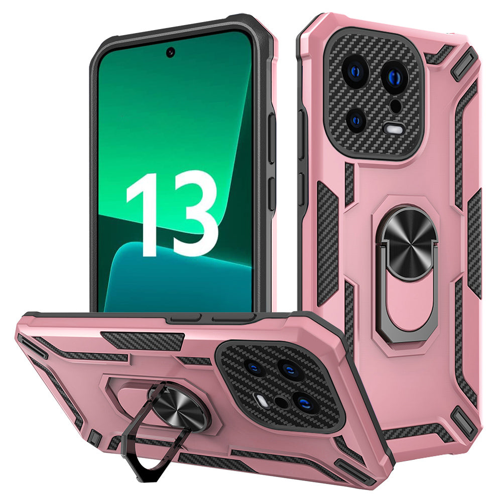 For Xiaomi 13 5G Ring Kickstand Phone Case PC + TPU Anti-drop Back Cover