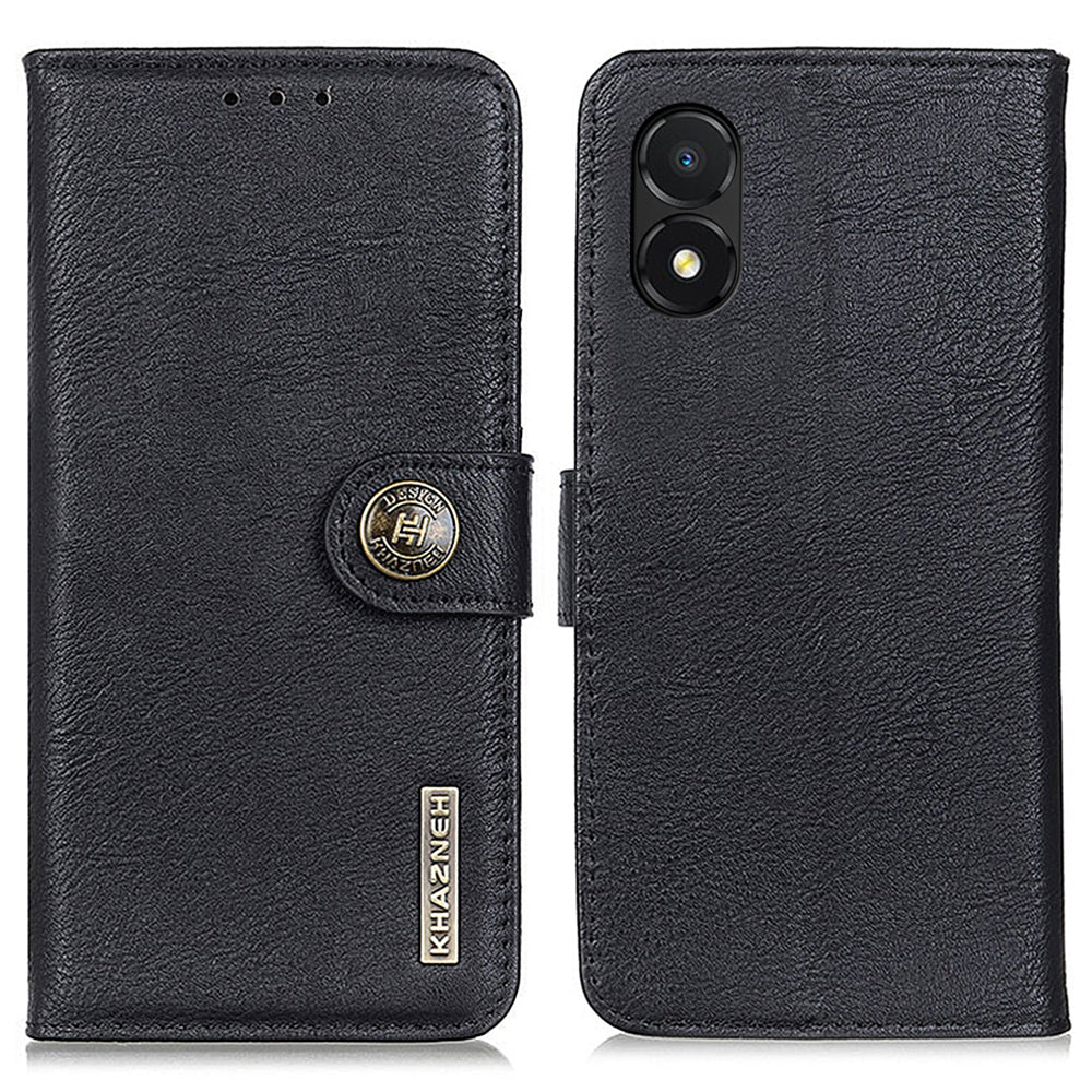 KHAZNEH For Honor X5 4G PU Leather Cowhide Texture Phone Case Stand Wallet TPU Interior Protective Cover
