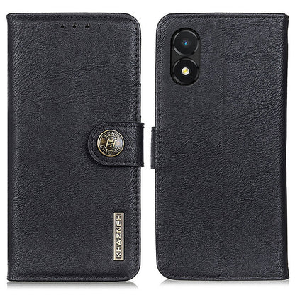 KHAZNEH For Honor X5 4G PU Leather Cowhide Texture Phone Case Stand Wallet TPU Interior Protective Cover