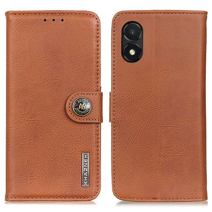 KHAZNEH For Honor X5 4G PU Leather Cowhide Texture Phone Case Stand Wallet TPU Interior Protective Cover