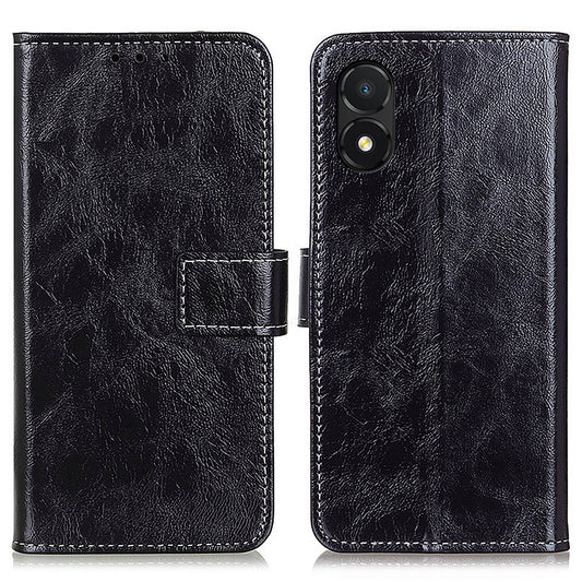 PU Leather Folio Case for Honor X5 4G , Retro Crazy Horse Texture Stand Book Design Phone Cover Wallet