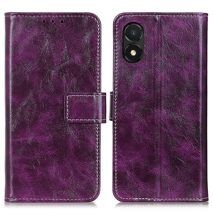 PU Leather Folio Case for Honor X5 4G , Retro Crazy Horse Texture Stand Book Design Phone Cover Wallet