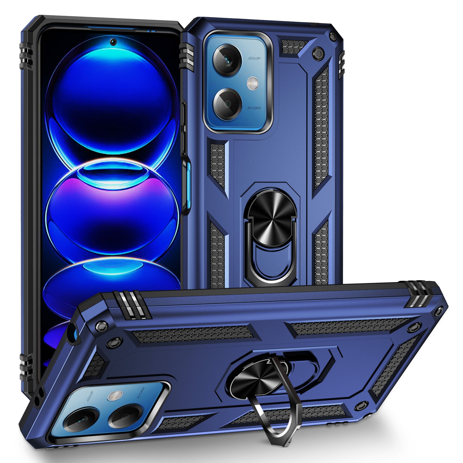 For Xiaomi Redmi Note 12 5G (Global) / (India) / (China) / Poco X5 5G Ring Kickstand Phone Case TPU + PC Cell Phone Cover