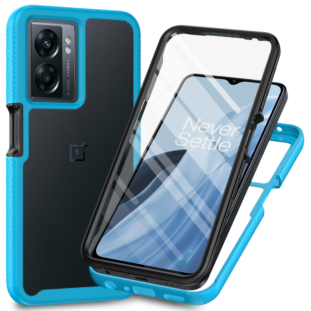 For OnePlus Nord N300 5G / Oppo A57 4G / A57 (2022) 5G / A57s 4G Phone Case PC + TPU Phone Cover with PET Screen Protector