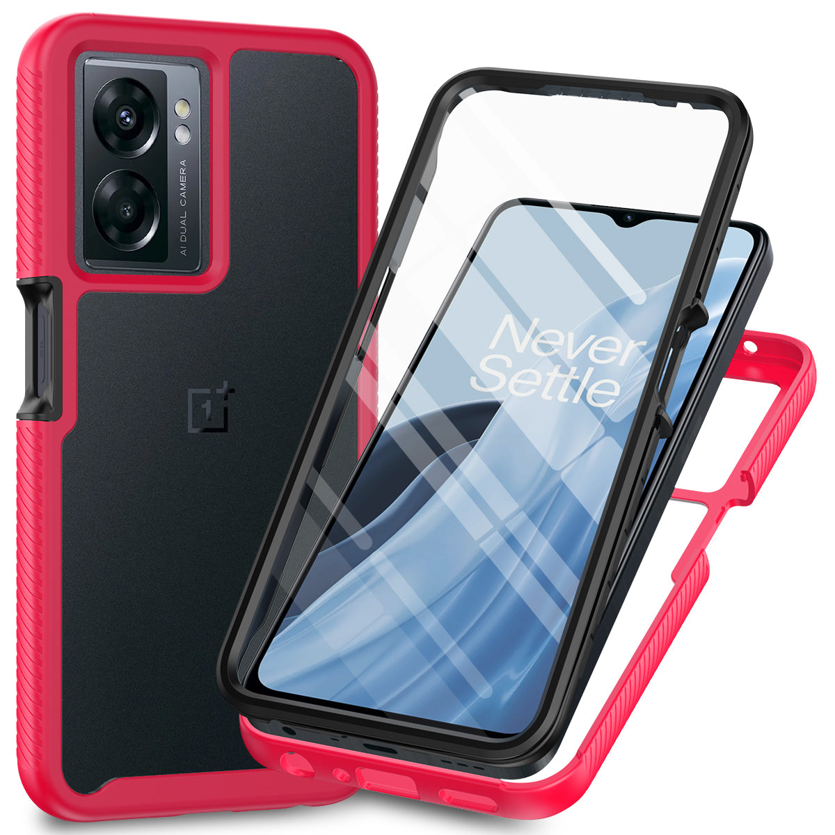 For OnePlus Nord N300 5G / Oppo A57 4G / A57 (2022) 5G / A57s 4G Phone Case PC + TPU Phone Cover with PET Screen Protector