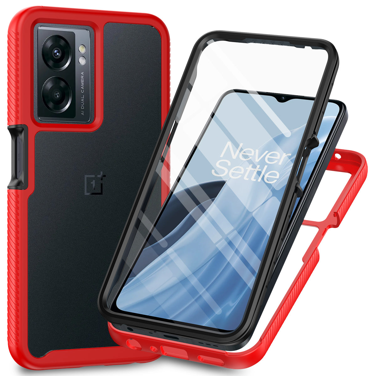 For OnePlus Nord N300 5G / Oppo A57 4G / A57 (2022) 5G / A57s 4G Phone Case PC + TPU Phone Cover with PET Screen Protector