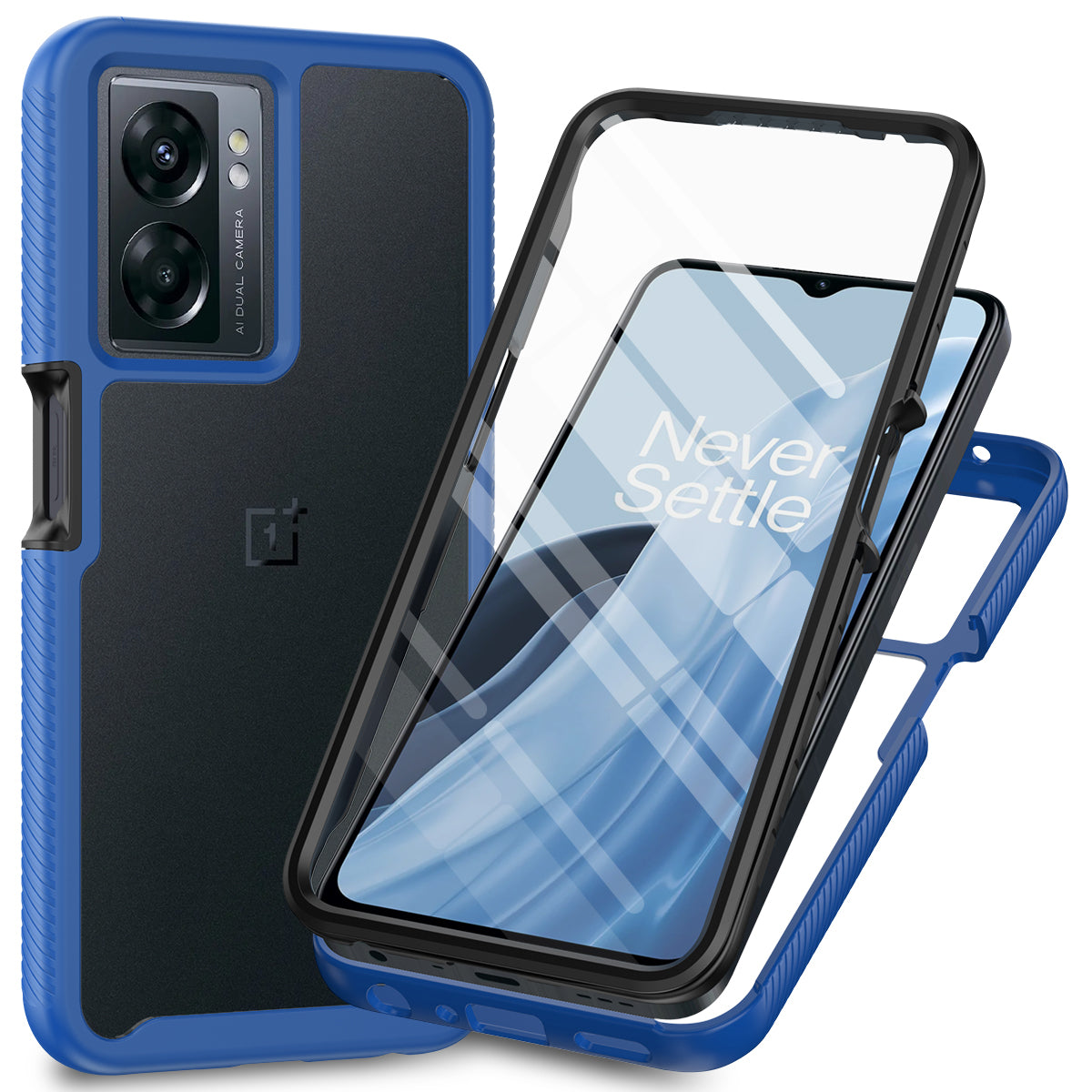 For OnePlus Nord N300 5G / Oppo A57 4G / A57 (2022) 5G / A57s 4G Phone Case PC + TPU Phone Cover with PET Screen Protector