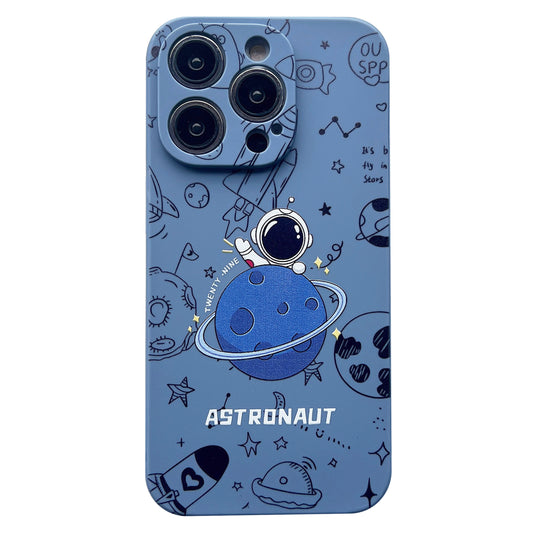 For iPhone 14 Pro Max Astronaut Pattern Smartphone Case Anti-Scratch TPU Phone Cover