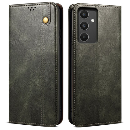 For Samsung Galaxy A34 5G Phone Cover Waxy Crazy Horse Texture Stand Wallet Cell Phone Case