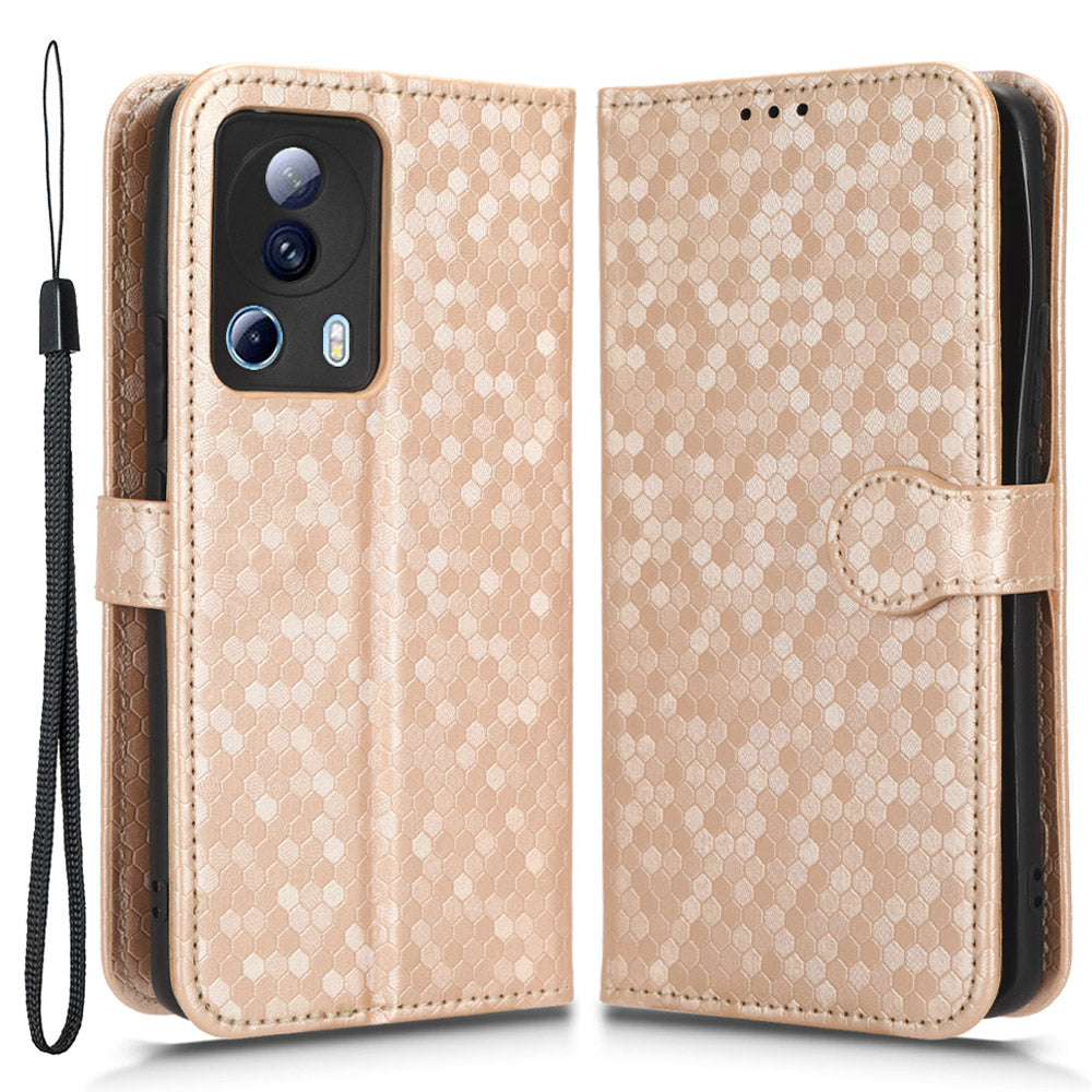 For Xiaomi 13 Lite / Civi 2 5G Dot Wallet Phone Case Pattern Imprinted Leather Phone Stand Cover