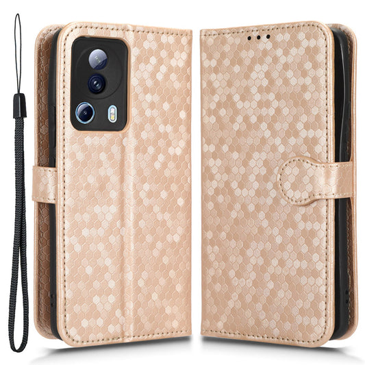 For Xiaomi 13 Lite / Civi 2 5G Dot Wallet Phone Case Pattern Imprinted Leather Phone Stand Cover