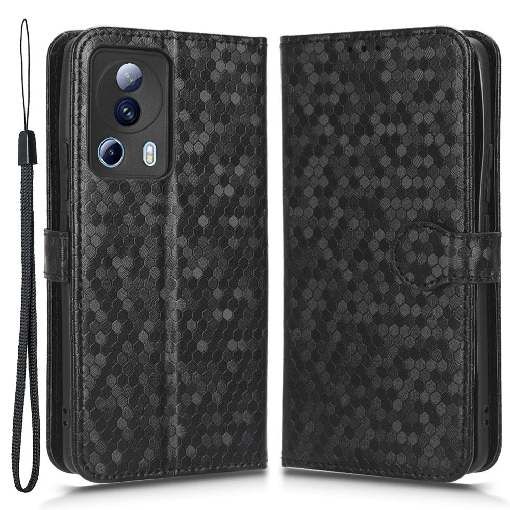 For Xiaomi 13 Lite / Civi 2 5G Dot Wallet Phone Case Pattern Imprinted Leather Phone Stand Cover