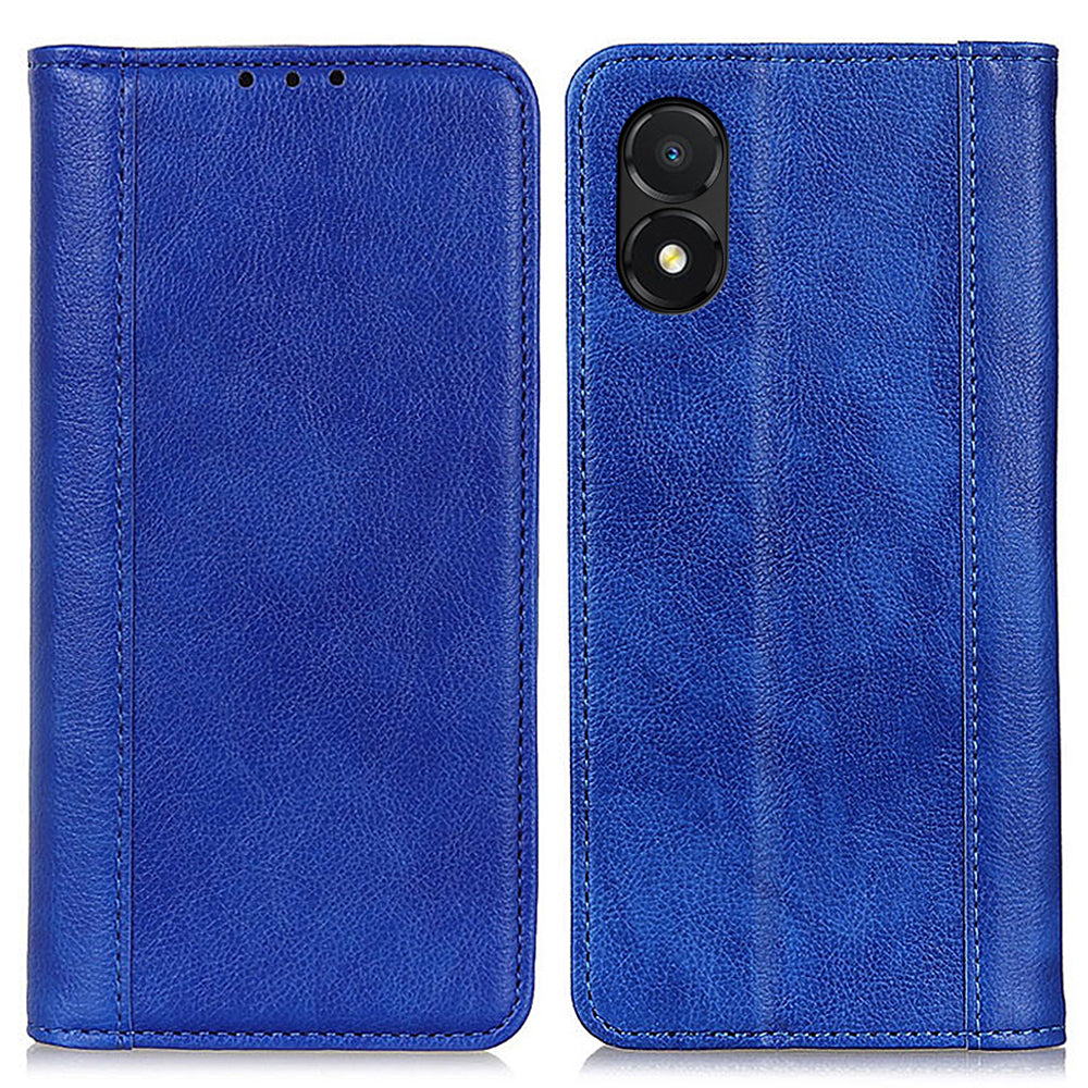 For Honor X5 4G Phone Stand Case Split Leather Litchi Texture Wallet Smartphone Cover