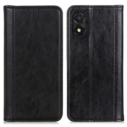 For Honor X5 4G Phone Stand Case Split Leather Litchi Texture Wallet Smartphone Cover