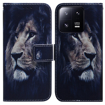 For Xiaomi 13 Pro 5G Wallet Leather Phone Case Pattern Printing Phone Stand Cover with Strap