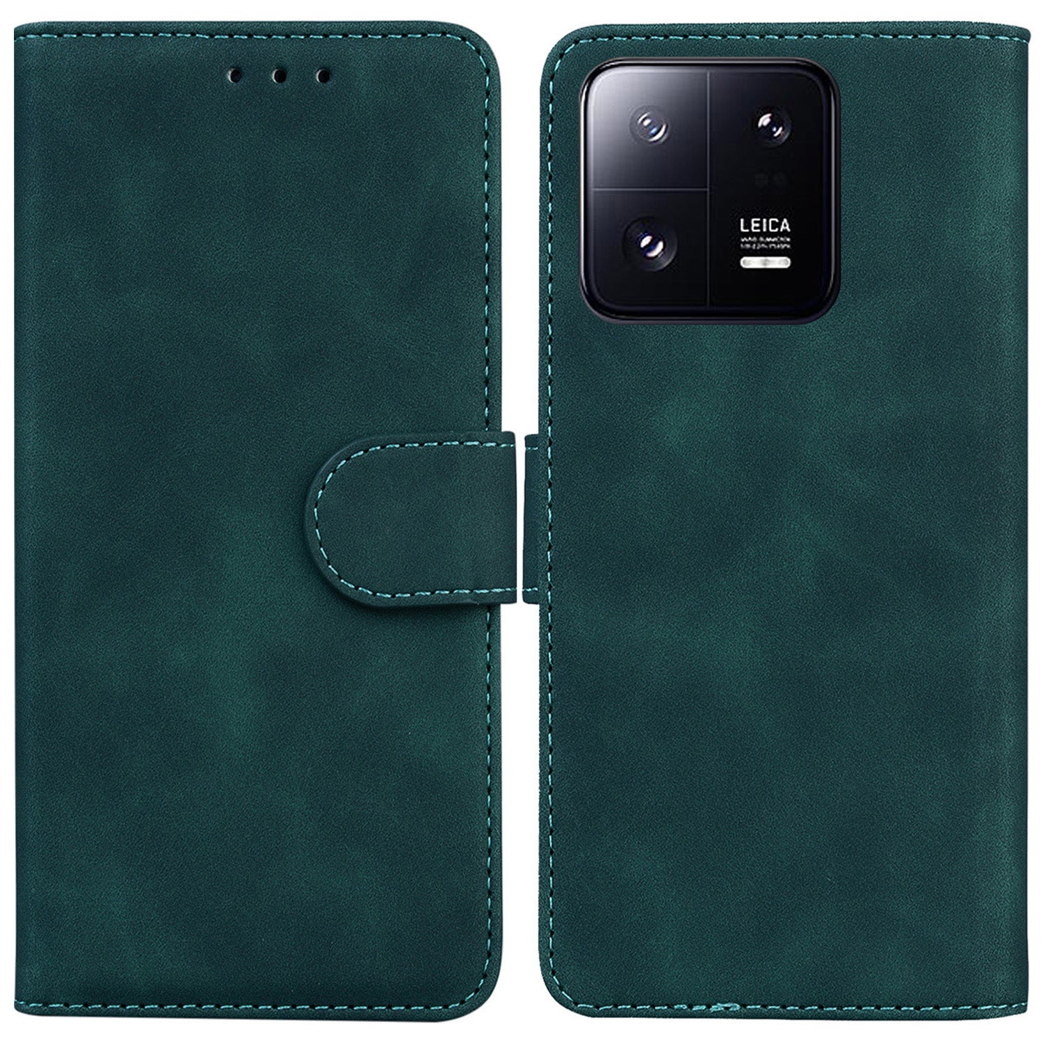 For Xiaomi 13 Pro 5G Phone Stand Case Solid Color PU Leather Wallet Smartphone Cover