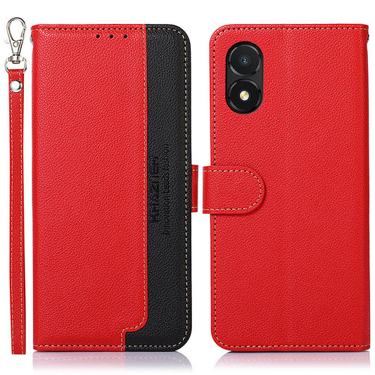 KHAZNEH For Honor X5 4G Anti-fall Phone Case RFID Blocking Litchi Texture Leather Wallet Stand Cover