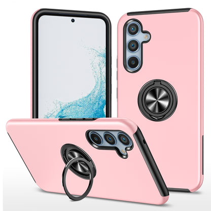 For Samsung Galaxy A54 5G PC+TPU Drop-proof Cover Rotary Ring Kickstand Phone Case
