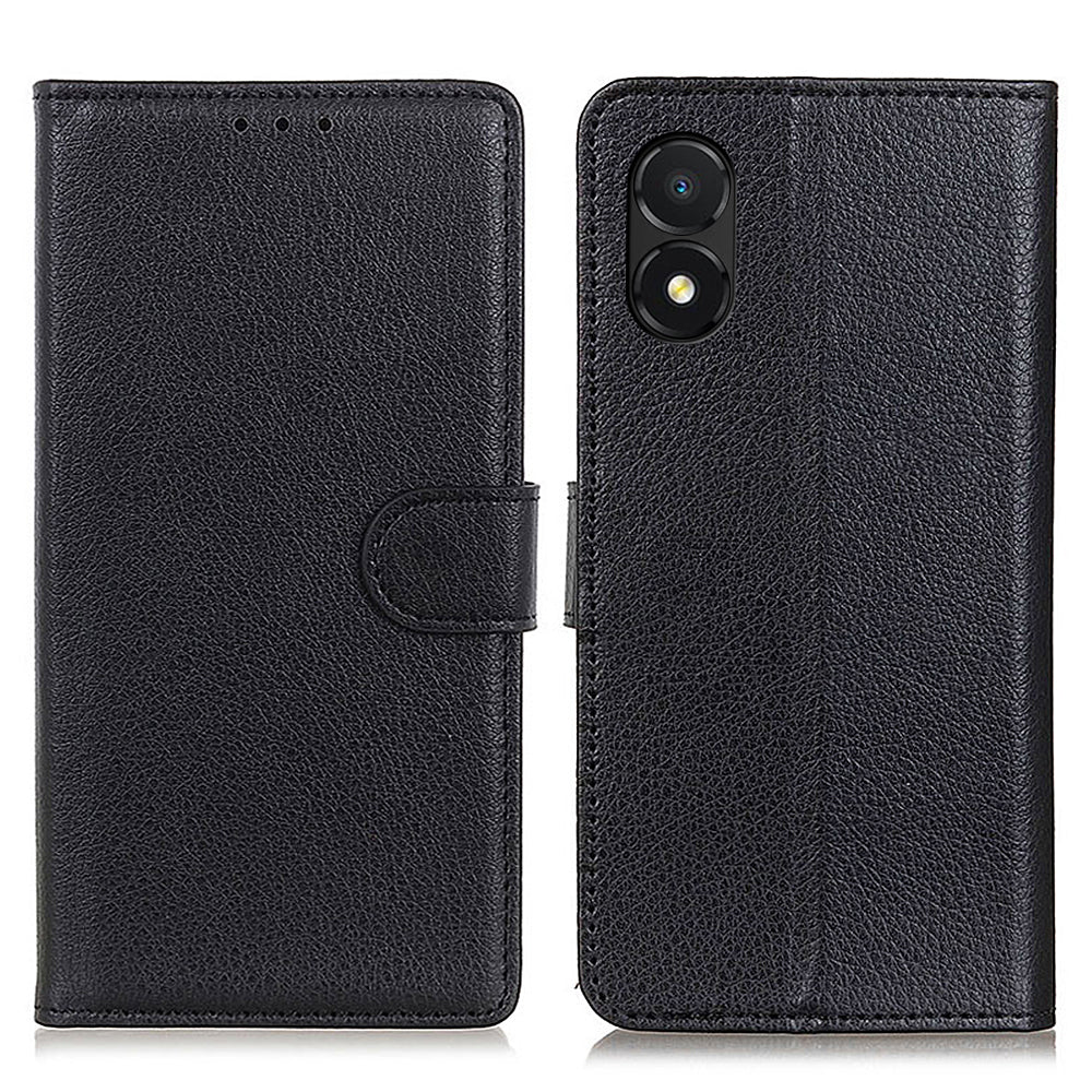 For Honor X5 4G Litchi Texture Phone Case Shockproof Leather Wallet Stand Mobile Phone Cover
