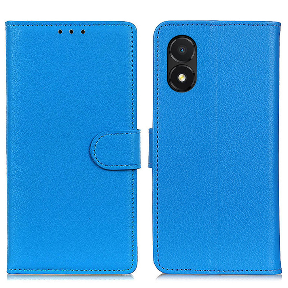 For Honor X5 4G Litchi Texture Phone Case Shockproof Leather Wallet Stand Mobile Phone Cover