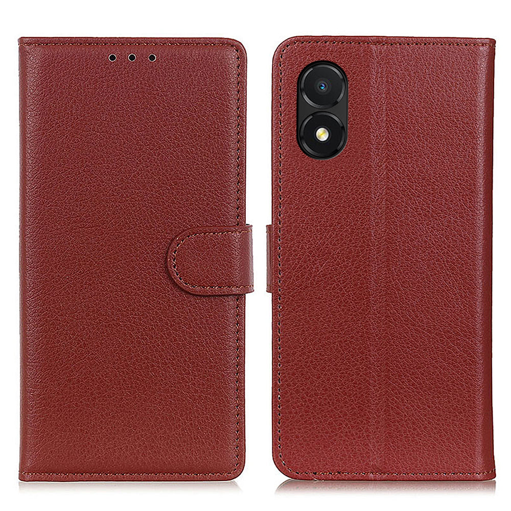 For Honor X5 4G Litchi Texture Phone Case Shockproof Leather Wallet Stand Mobile Phone Cover