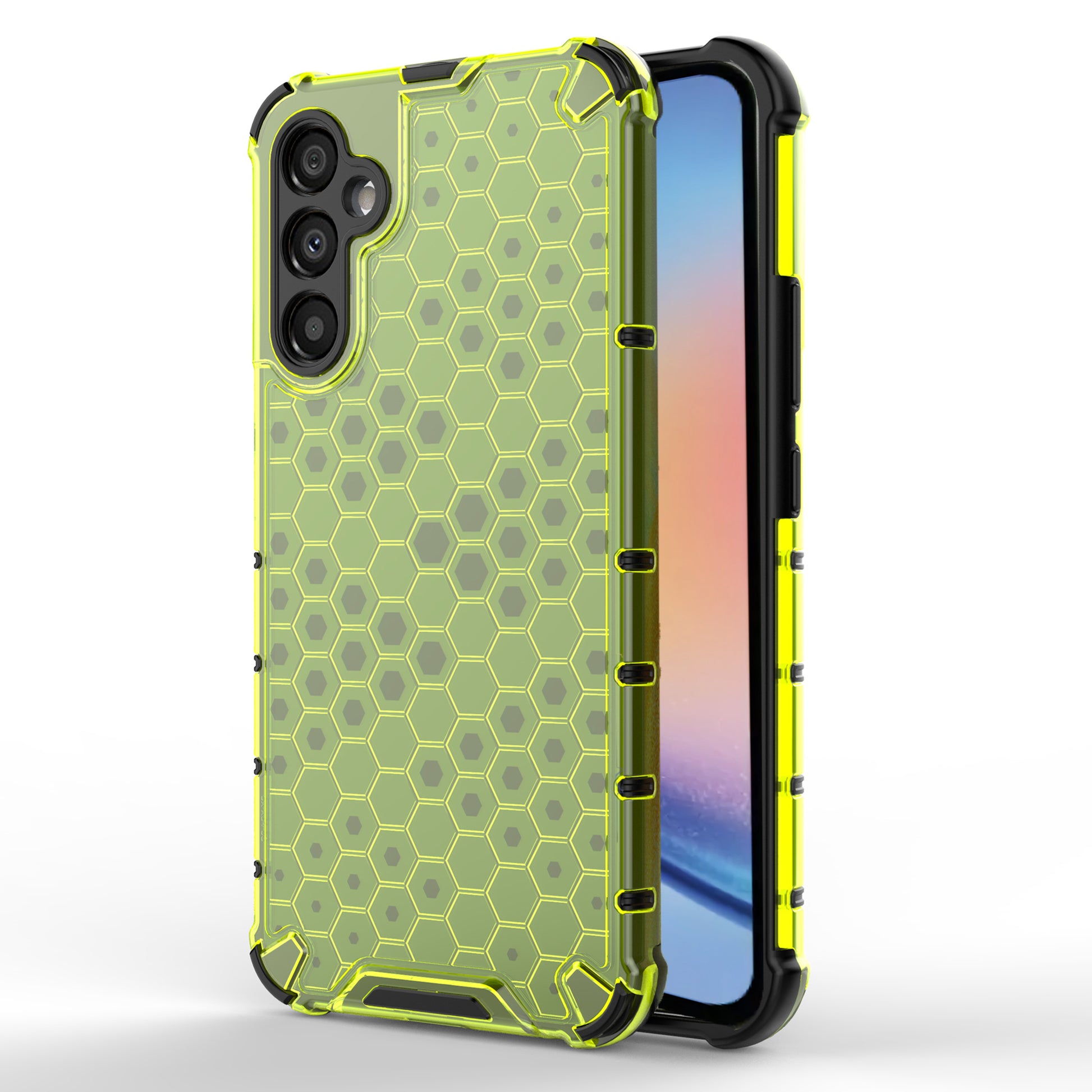 For Samsung Galaxy A34 5G Honeycomb Texture Protective Phone Case TPU+PC Shockproof Phone Cover