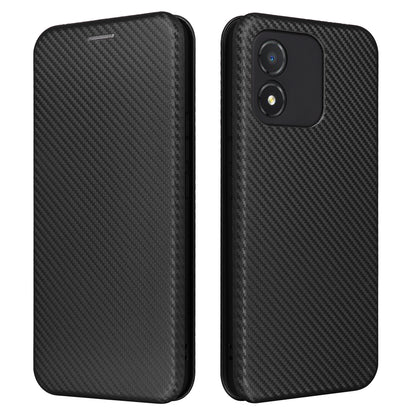 For Honor X5 4G Carbon Fiber Texture Leather Phone Case Card Holder Phone Stand Cover