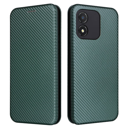 For Honor X5 4G Carbon Fiber Texture Leather Phone Case Card Holder Phone Stand Cover