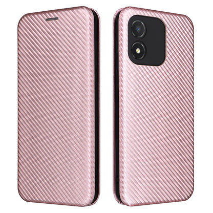 For Honor X5 4G Carbon Fiber Texture Leather Phone Case Card Holder Phone Stand Cover