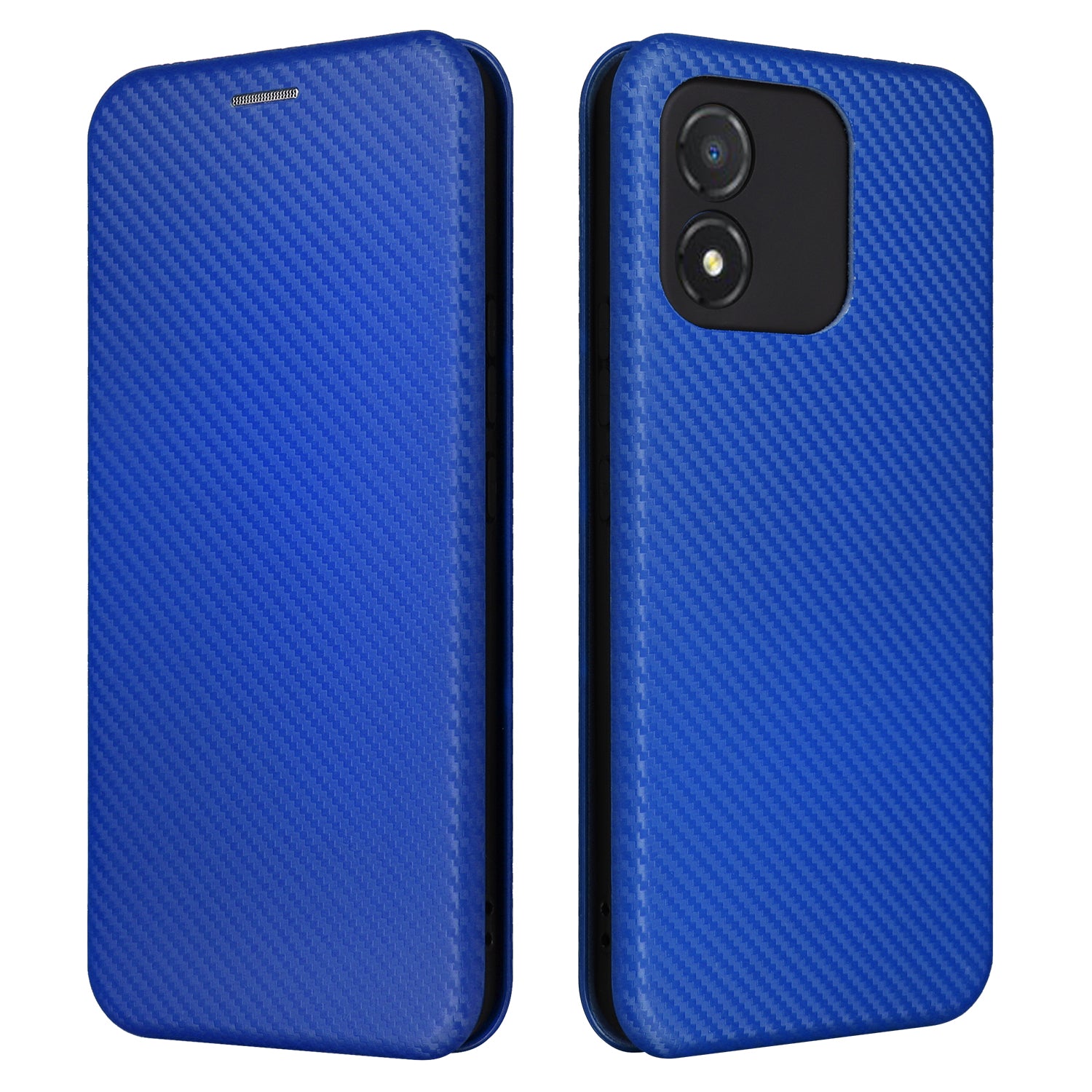 For Honor X5 4G Carbon Fiber Texture Leather Phone Case Card Holder Phone Stand Cover