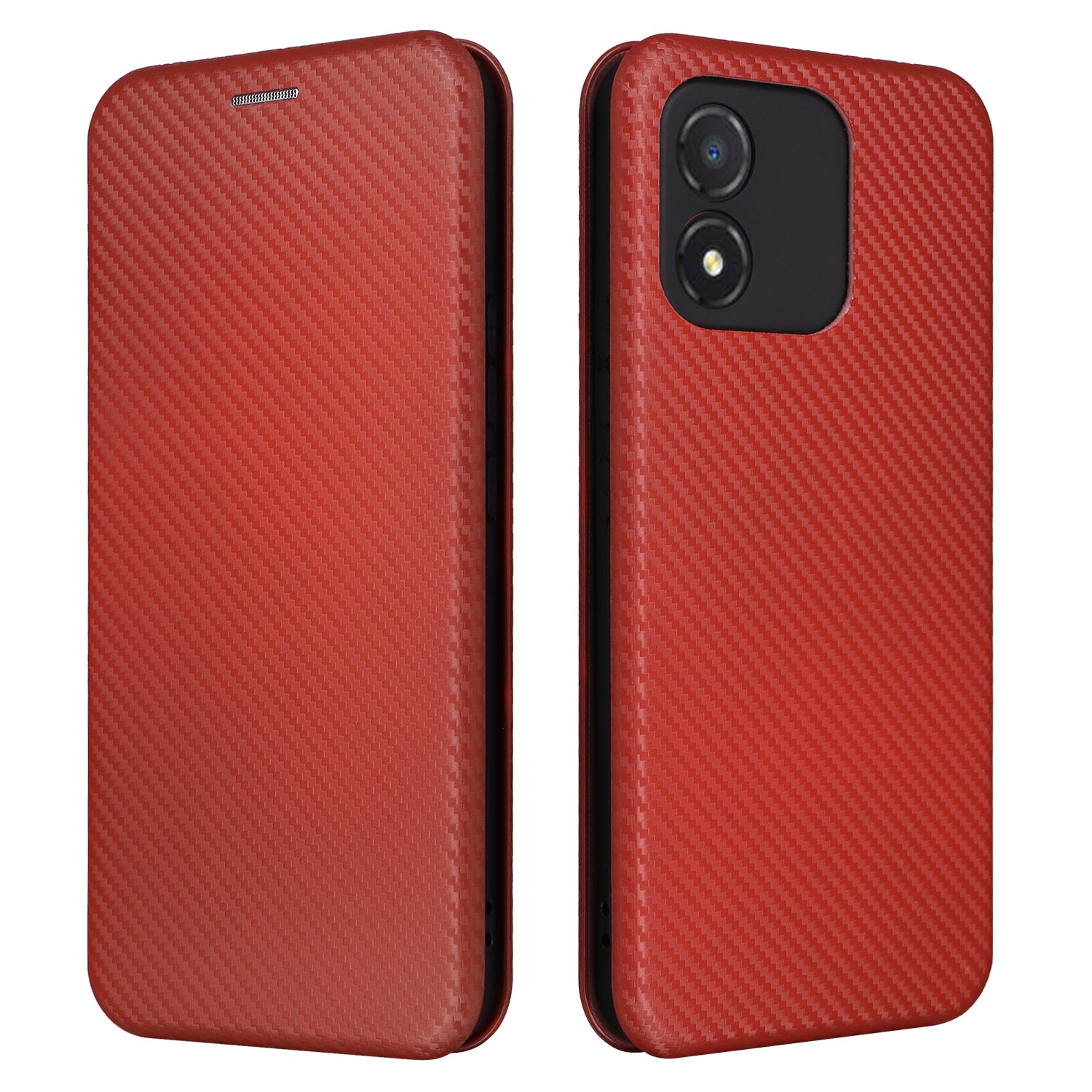 For Honor X5 4G Carbon Fiber Texture Leather Phone Case Card Holder Phone Stand Cover