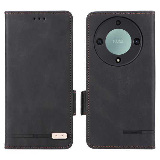 For Honor Magic5 Lite 5G / X9a 5G / X40 5G Phone Case PU Leather Hardware Decor Stand Wallet Phone Cover