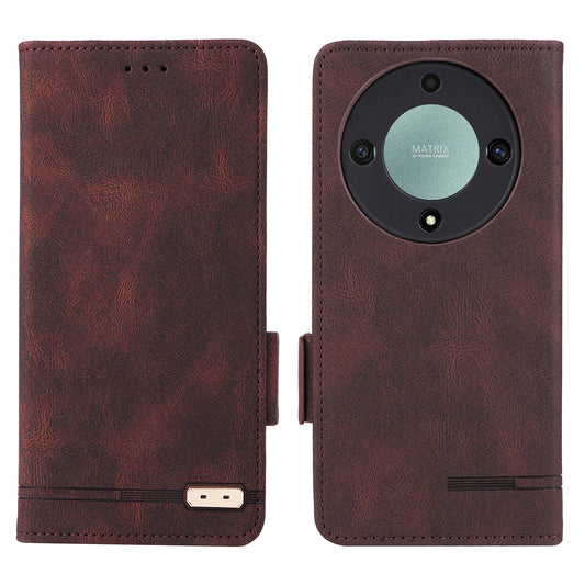 For Honor Magic5 Lite 5G / X9a 5G / X40 5G Phone Case PU Leather Hardware Decor Stand Wallet Phone Cover