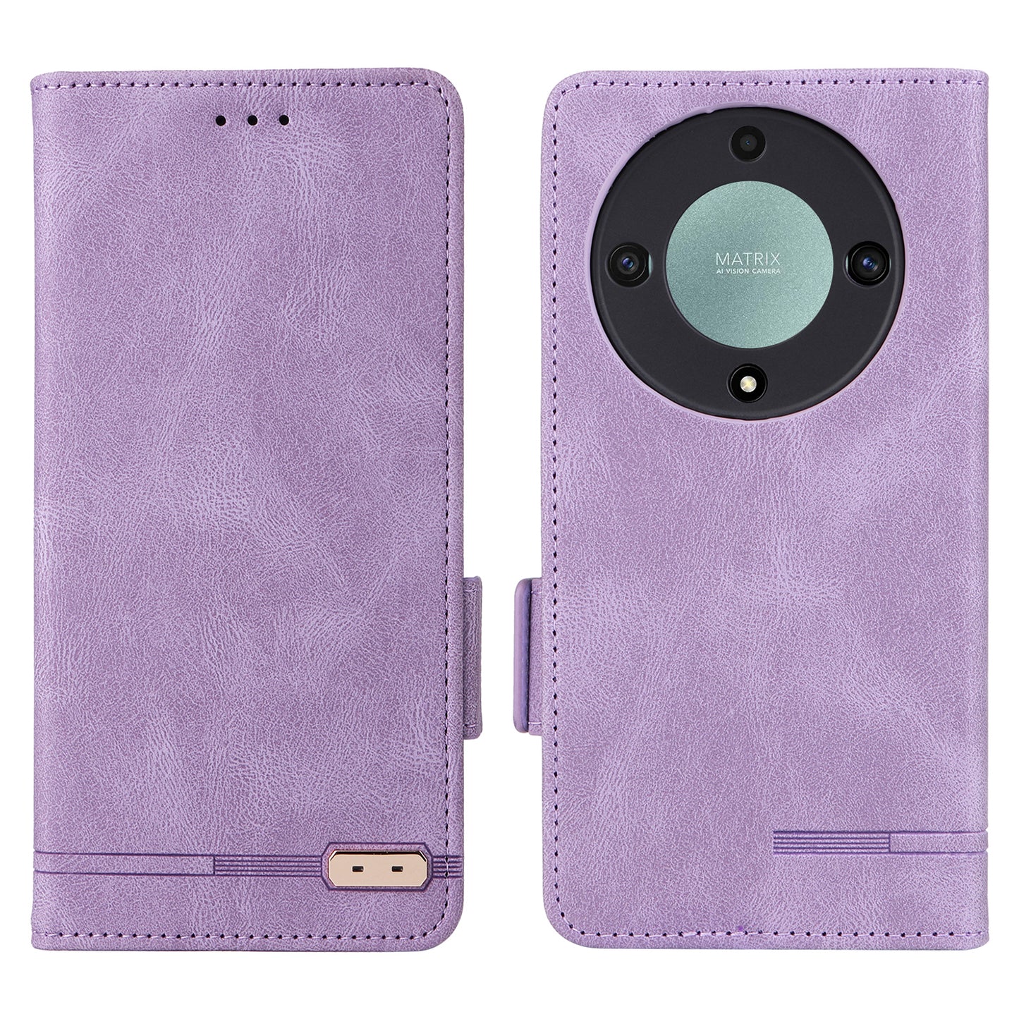For Honor Magic5 Lite 5G / X9a 5G / X40 5G Phone Case PU Leather Hardware Decor Stand Wallet Phone Cover