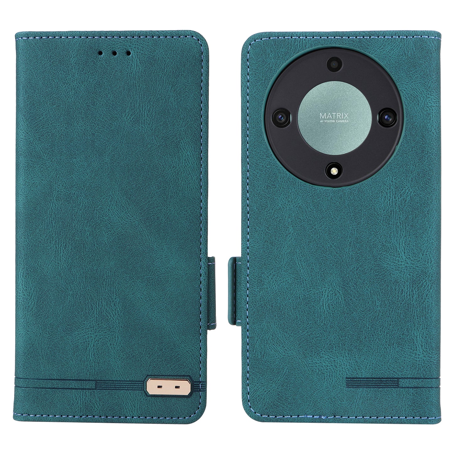 For Honor Magic5 Lite 5G / X9a 5G / X40 5G Phone Case PU Leather Hardware Decor Stand Wallet Phone Cover