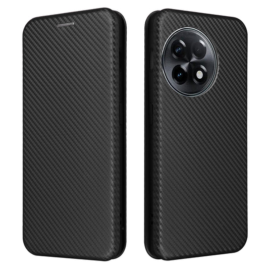 For OnePlus Ace 2 5G / 11R 5G Card Holder Phone Cover Carbon Fiber Texture Leather Phone Stand Case